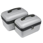 Kinston set de 2 grands vanity ? vanity case rigide - (gris clair)