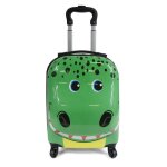 Kinston valise cabine  roulettes pour enfants bagages  motifs animaux : crocodile vert