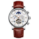Kinyued montre mécanique pour hommes multifonctionnelle squelette tourbillon automatique montre pour ... Kinyued montre mécanique pour hommes multifonctionnelle squelette tourbillon automatique montre pour ...