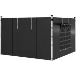 Kiosque - gazebo lot de 2 panneaux latraux tonnelle 3x3&3x6m fentre velcro impermable oxford protection ...