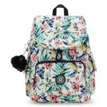 Kipling sac � dos de loisirs blanc vert pour femme - basic print city pack mini backpack s cocktail floral ...
