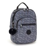 Kipling sac � dos de loisirs noir bleu clair pour femme - basic print seoul backpack s holiday waves ...