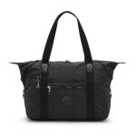 Kipling sac de voyage noir pour femme - basic plus art m travel tote m signature emb 150242