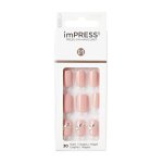 Kiss impress crystal blossom lot de 30 ongles autocollants - manucure rapide et facile - longueur s - ...