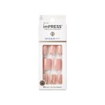 Kiss impress mod�le imw01c lot de 30 ongles autocollants - pr�ts � poser rose / brocade incluant b�ton ...