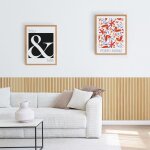 Kit de 10 moulures murales - demi - ronds - 100% fsc - pin about� - 10x(10x100cm) - pr�t � coller et ...