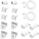 Kit de 16 fixations pour stores 17mm - montage sans per�age rideaux �pais / store enrouleur / jalousie ...