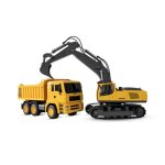 Kit 2 en 1 pelleteuse & camion benne t�l�command� - amewi - 1:18 - t�l�commande - �clairage led