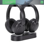 Kit 2 casques audio sans fil pour t�l�vision avec �metteur et station de charge technologie bluetooth ...