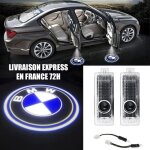 Kit 2 projecteurs led porte voiture logo bmw lumi�re bienvenue haute qualit� 3d