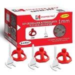 Kit de 200 croisillons carrelage autonivelants xl - 1 mm + 100 cadrans - shaffer pro