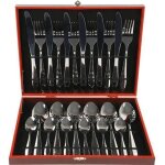 Kit de 24pcs de vaisselle - - menagere - couvert acier inox. - blanc - 24 pi�ces