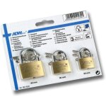 Kit de 3 cadenas meister - 25 - 30 - 40 mm - idal pour casiers caisses et portes de cave