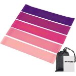 Kit de 5 elastique musculation bandes de fitness avec 5 niveaux de r�sistancepour exercices de core coul ...