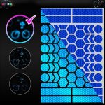 Kit de 64 autocollants réfléchissants bleus - sécurité nocturne pour vélo moto casque et plus Kit de 64 autocollants réfléchissants bleus - sécurité nocturne pour vélo moto casque et plus