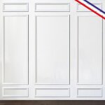 Kit de 9 moulures murales en bois pin des landes - prt  coller et peindre - alphonsine - 3 mtres - ...