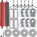 Kit daccessoires pour roborock qrevo master / qrevo slim aspirateur robot 2 brosse principale 4 filtres ...