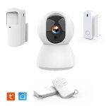 Kit d?alarme intrieure connect volutif avec camra ip pt 4mp avec sirne intgre 90 db