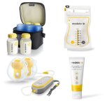 Kit allaitement complet - tire - lait lectrique double freestyle hands - free + cooler bag avec 4 biberons ...