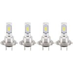 Kit ampoules led h7 - okz - feux de croisement et route - 4 pi�ces - 6000k blanc clair - 4000 lumens ...