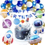 Kit anniversaire espace fus�e decoration astronaute d�coration ballon en aluminium spatiale astronaute ...