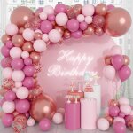 Kit arche ballon rose rouge 133 pièces guirlande ballon or rose rouge paillettes rose rouge et rose pour ... Kit arche ballon rose rouge 133 pièces guirlande ballon or rose rouge paillettes rose rouge et rose pour ...