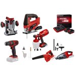 Kit atelier sans fil einhell ? 6 outils power x - change + 2 batteries 4. 0ah + chargeur