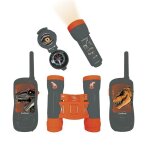 Kit daventurier - dinosaure - talkie - walkies 120m - jumelles - boussole - lampe - torche