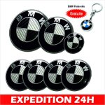 Kit de badges - bmw - embl�mes carbone noir - capot 82mm - coffre 74mm - volant 45mm