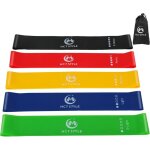 Kit bande elastique musculation de 5 resistance band fitness adapt� au yoga pilates avec manuel dinstructions ...