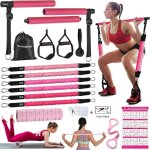 Kit barre de pilates avec 6 bandes de résistance Élastique 30 - 360lbs kit elastique musculation pour ... Kit barre de pilates avec 6 bandes de résistance Élastique 30 - 360lbs kit elastique musculation pour ...