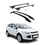 Kit barres de toit trans + long pour ford kuga 2012 - 2019 alu noir