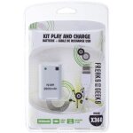 Kit batterie et c�ble freaks and geeks 3600mah blanc pour xbox 360