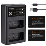 Kit batterie chargeur de batterie lp - e17 k&f concept compatible avec canon eos rp rebel t8i t7i t6i ...