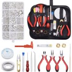 Kit de fabrication de bijoux 1 300 pices - ensemble de 14 outils de rparation de bijoux avec pince ...