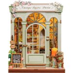 Kit book nook cutebee - maison de poup�e miniature en bois avec �clairage led - champs - �lys�es florist ...