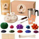 Kit de fabrication de bougies complet pour la creation de bougie moule pour bougies cire de soja mches ...