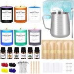 Kit bougie diy en cire dabeille - huile parfum�e et colorant bleu inclus
