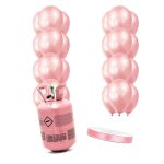 Kit bouteille dhlium avec 24 ballons rose gold et ruban - rose