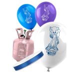 Kit bouteille dhlium avec 10 ballons sonic et ruban - multicolore