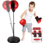 Kit de boxe pour enfants avec sac de frappe et gants - pivotant hauteur r�glable 70 - 110cm - id�al pour ...