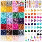 Kit de fabrication de bracelets 28 grilles 2120 pièces 24 couleurs abs haute luminosité perle céramique ... Kit de fabrication de bracelets 28 grilles 2120 pièces 24 couleurs abs haute luminosité perle céramique ...