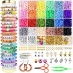 Kit fabrication bracelets avec 4200 perles dargile heishi plates perles polym�re preppy pour cr�ations ...