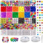 Kit de fabrication de bracelets avec 930 perles forme de fruits fleurs perles cylindriques arc - en - ...