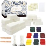Kit fabrication bricolage pour adultes et enfants cire soja 1080g colorants  la 80g autocollants 50 ...