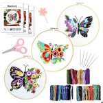Kit de broderie 3 pices pour dbutants kit de couture pratique pour loisirs cratifs kits de dmarrage ...