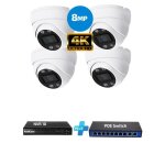 Kit de camras dme poe robicam ? 4 camras 8mp 4k + nvr + switch poe