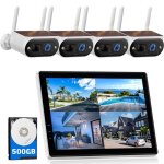 Kit caméra de surveillance solaire exterieur sans fil 4mp avec 10 nvr écran wifi détection humaine audio ... Kit caméra de surveillance solaire exterieur sans fil 4mp avec 10 nvr écran wifi détection humaine audio ...