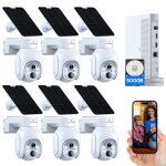 Kit camra de surveillance wifi extrieur sans fil camcamp 4mp 10ch nvr super vision nocturne ip66 500gb ...
