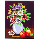 Kit canevas le bouquet 20x25cm